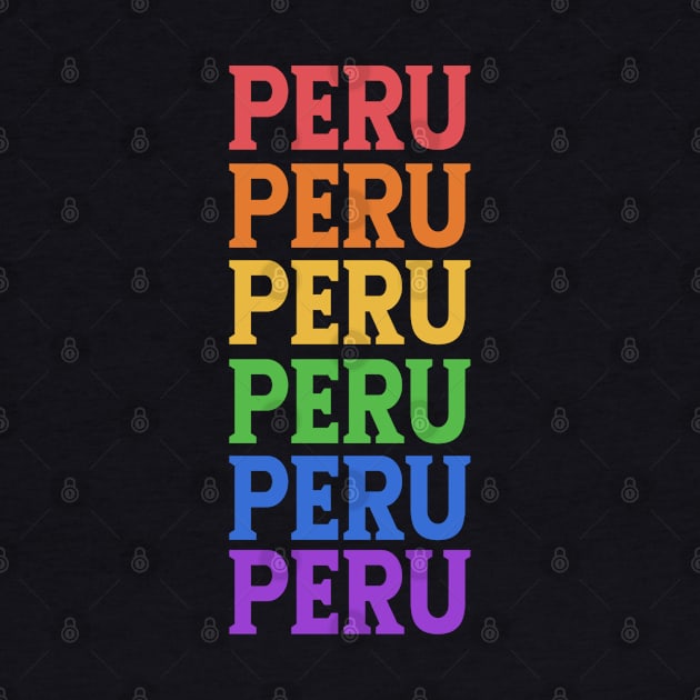 PERU RAINBOW TYPOGRAPHY by OlkiaArt
